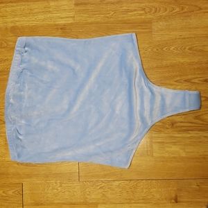 NWT American apparel light blue velvet strapless bodysuit L